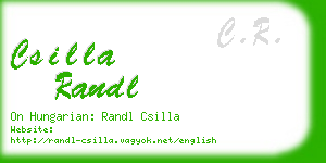 csilla randl business card